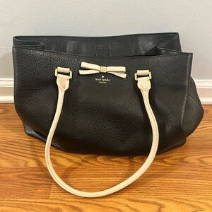 Kate Spade Black Tote with Cream Accents